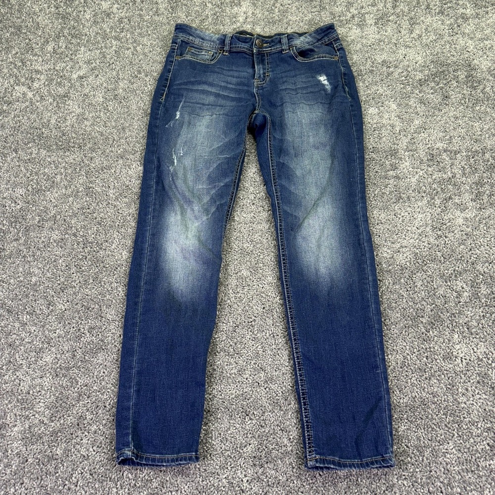 Jordache Jeans Womens 6 Blue Skinny Mid Rise Stretch Denim Medium Wash Casual